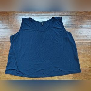 Eileen Fisher Navy Blue Plus Size Tank